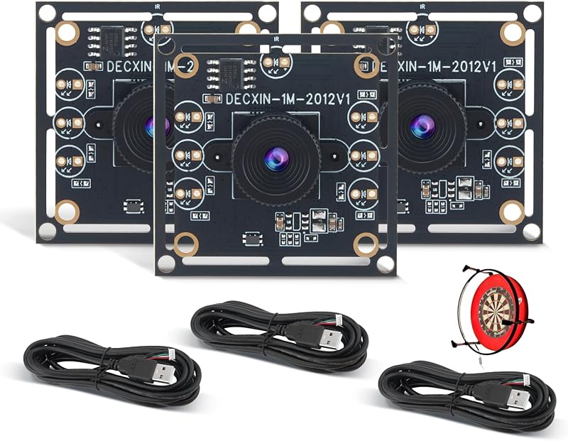 VeftBltrem 3-Piece Camera Module 100 Degree OV9732 with Autodart Camera System with 2 m Cable, 1280 x 720, 30 Fps, USB Driver for Versatile Applications (70)