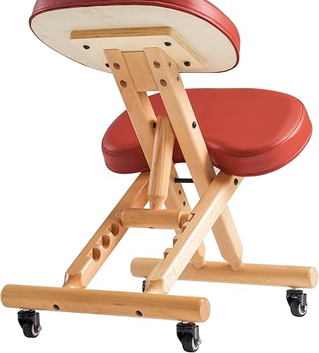 Miniatura 5 de Master Massage Silla ergonómica plegable de madera para oficina – Silla plegable de madera para la corrección de postura en el hogar – Mejora tu