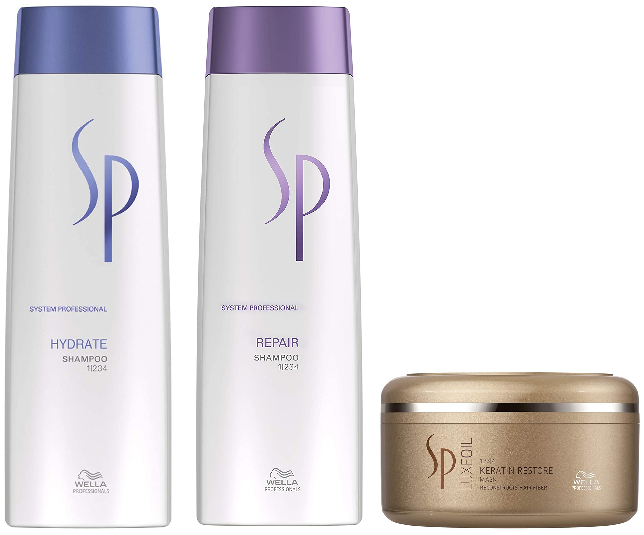 Wella Professionals LuxeOil Keratin Restore Mask, 150ml & WELLA SP Repair Shampoo For Damaged Hair, 250ml & Wella Professionals Hydrate Shampoo (For Normal to Dry Hair), 250ml-image-16