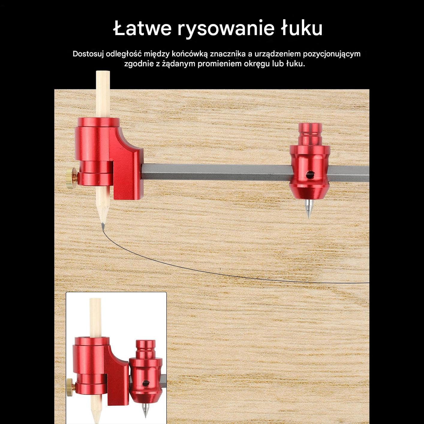 Linijka Do Zaznaczania Dla Prac Stolarskich Regulowana Wysoka Precyzja | Narzędzie Do Prostego Znakowania Z Linijką Stolarską Dla Renowacji Budowy Produkcji Mebli Fachowców Początkujących Stolarzy