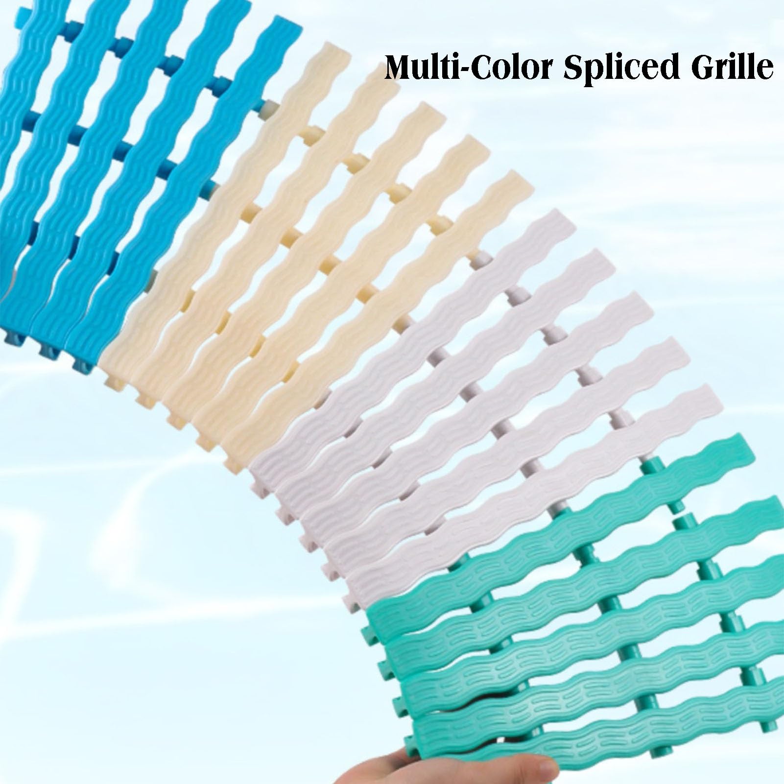 Griglie per Piscine, griglia di Troppo Pieno Personalizzabile, griglia per canaletta Stradale componibile, Sistema di drenaggio a 3 interfacce, Ideale per vialetti e recinzioni da Giardino,