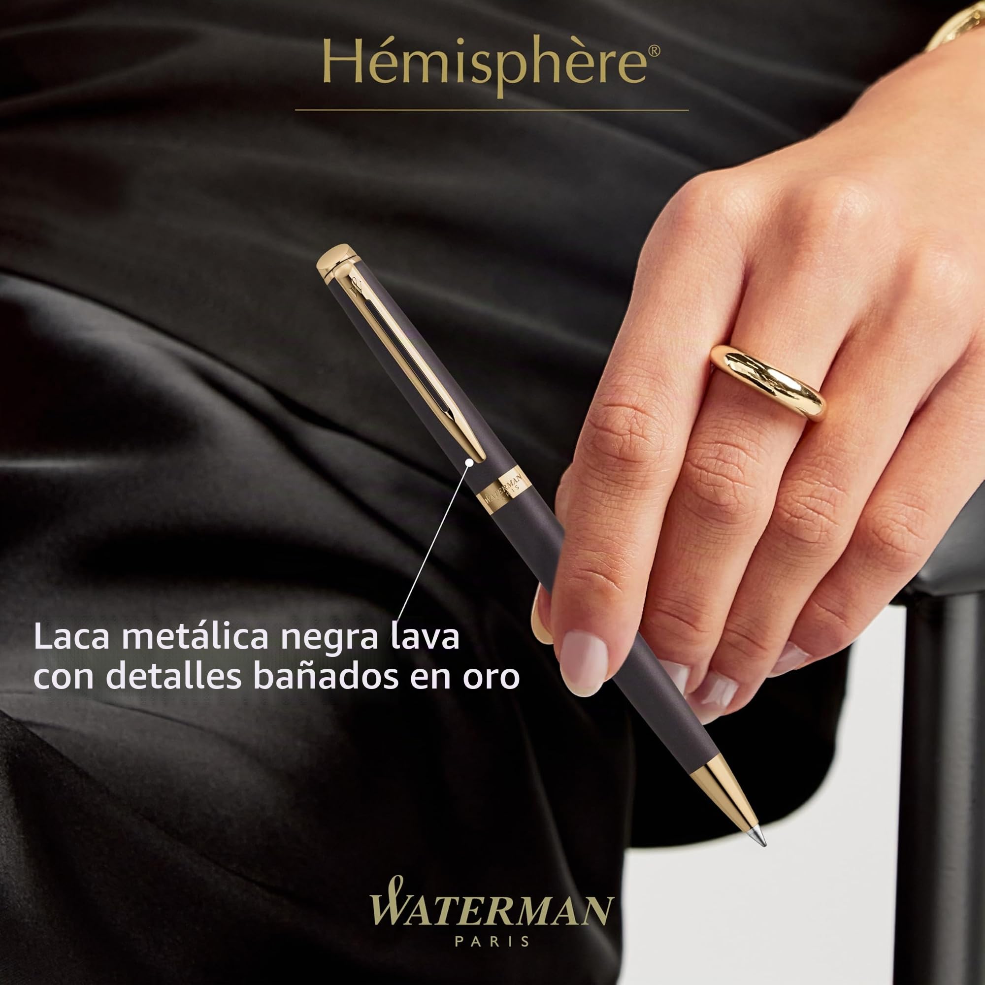 Waterman Hémisphère Bolígrafo | La Edición Discreta | Negro lava | punta media | estuche de regalo