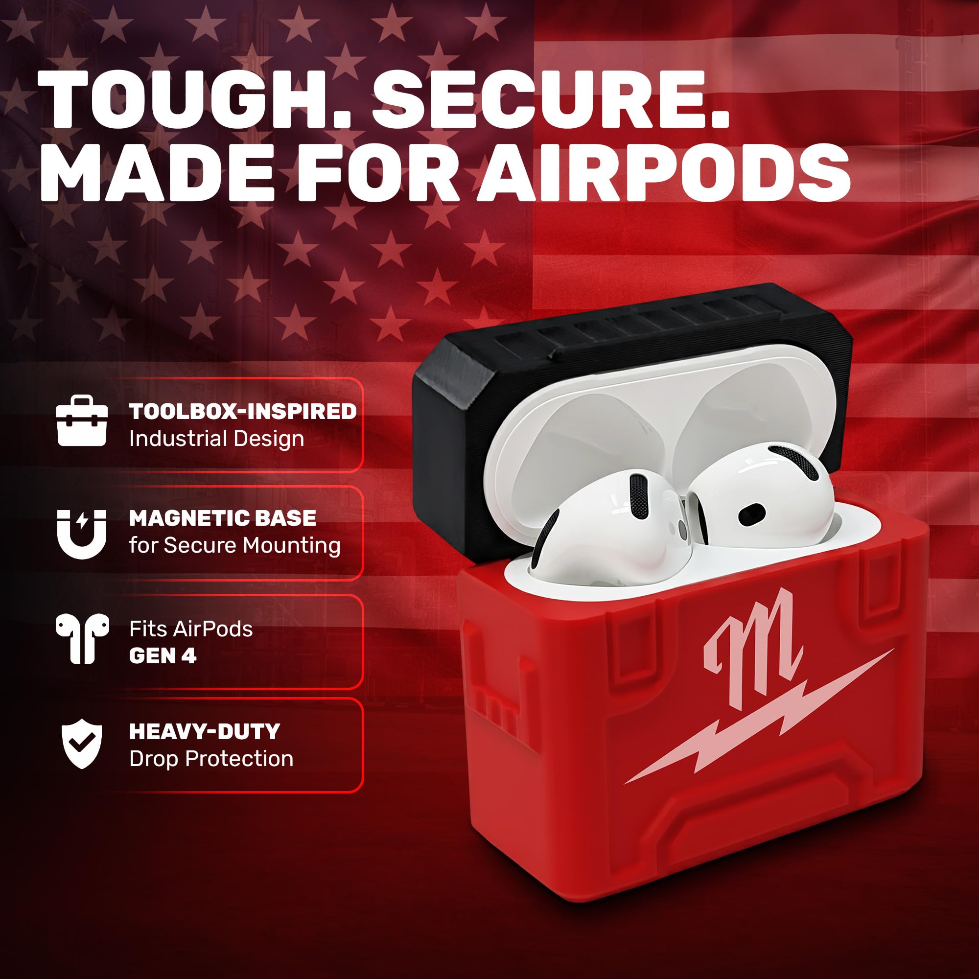 Amazon.com: AirPod 4 Case for Milwaukee Packout – Durable Toolbox