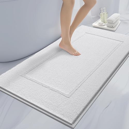 Miniatura 33 de Alfombras de baño de 24 x 60 pulgadas, antideslizantes, extrasuaves, absorbentes, lavables a máquina, de secado rápido, para suelo de baño, ducha,