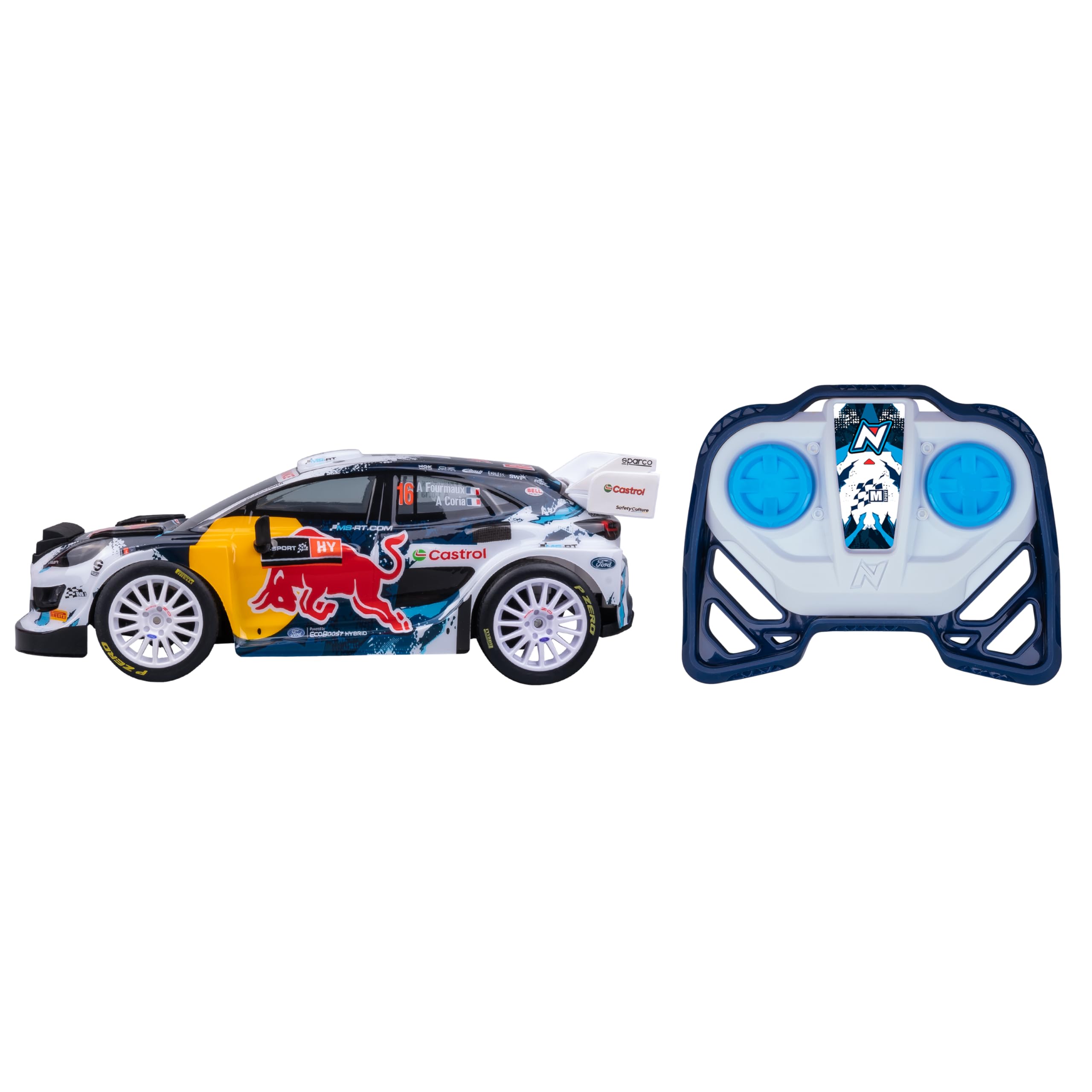 Nikko 10651 M-Sport Ford Puma Hybrid Rally1#16 Fourmaux 1:18 – Modellino da Rally con Luci LED Funzionanti – Auto Radiocomandata 27 cm