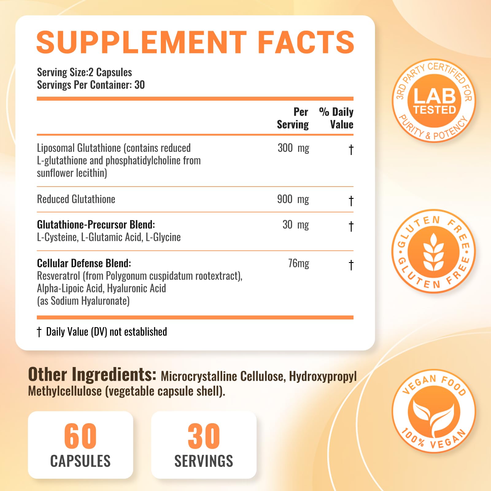 Liposomal Glutathione 1200mg, Ultra High Absorption, Antioxidant Supplement — Amazon image 4