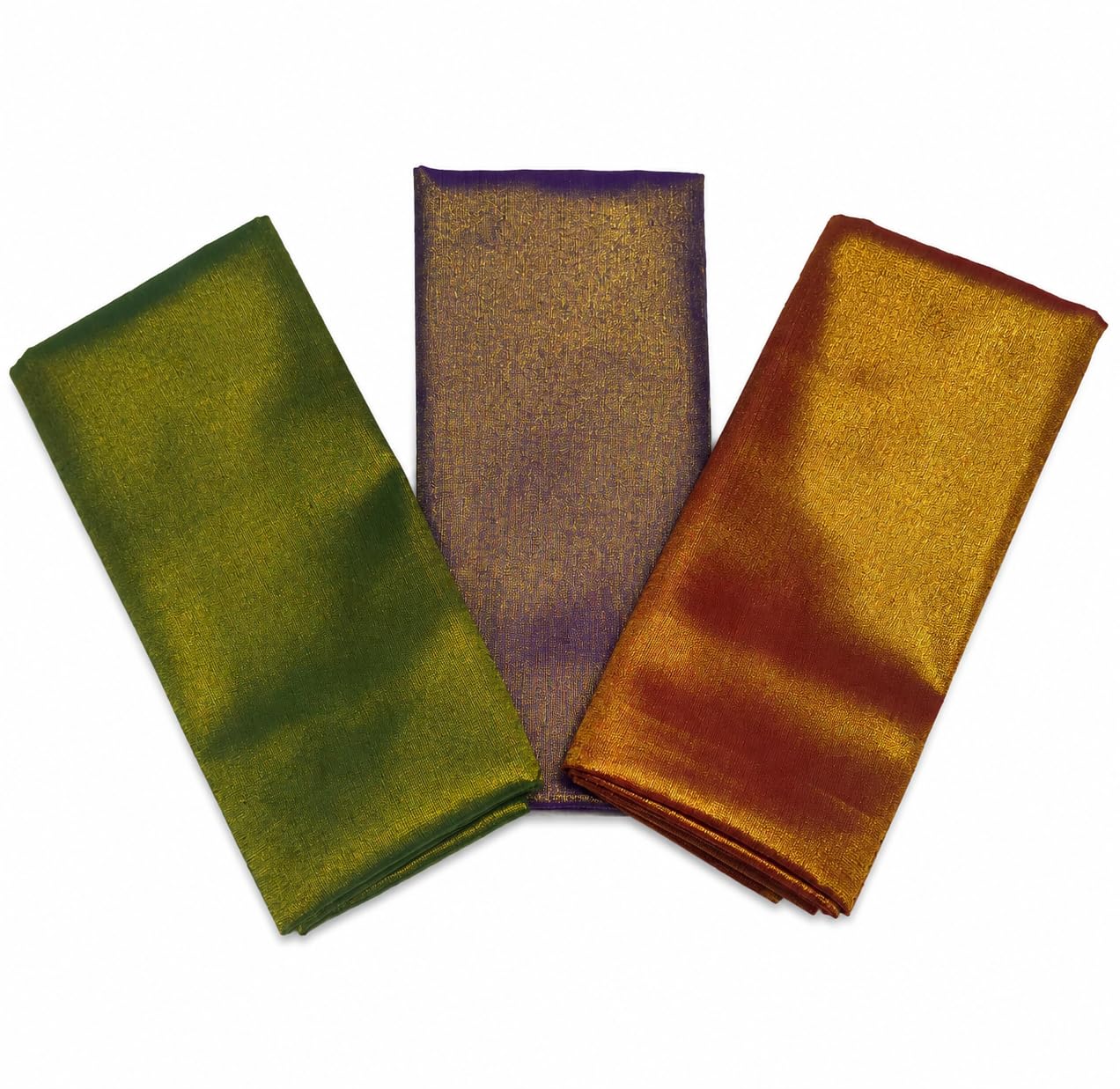 Joshna Trendy Elegant Plain Poly Silk/Tissue Soft Blouse Pieces for Women – Smooth Finish, Vibrant Colors | Pooja Return Gift | Ready-to-Stitch Fabric (Unstitched)-Each 1 Meter || Pack of 3-image-16