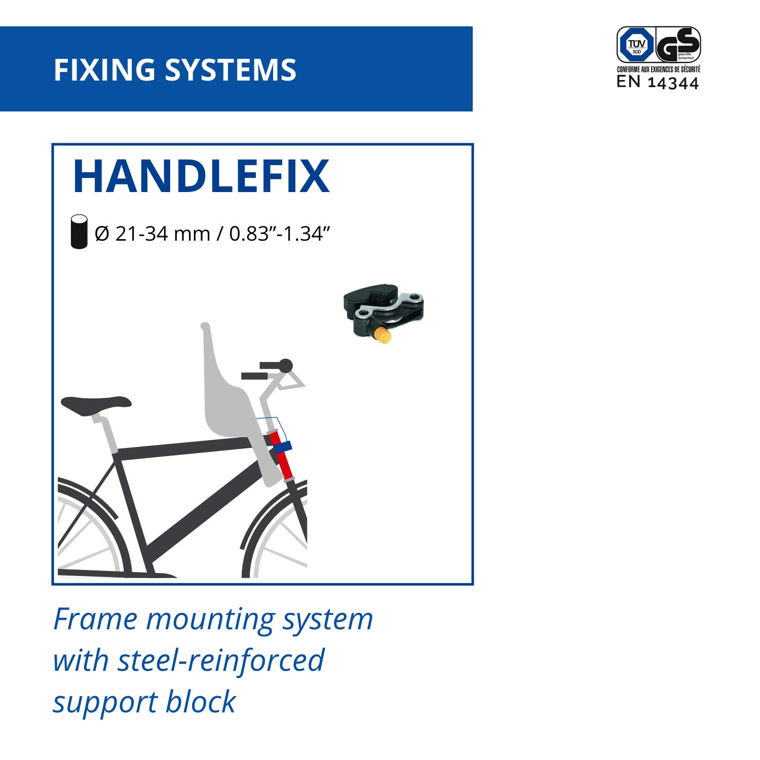 Seggiolino Bici Anteriore Bellelli Tatoo Plus - Per Bambini 9 Mesi-3 Anni, Max 15kg, Bianco - Foto 5