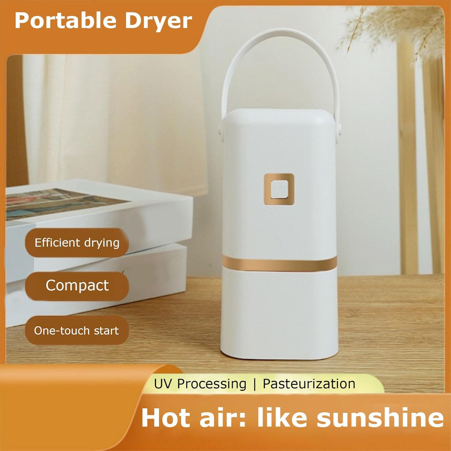 Portable Clothes Dryer - Compact Travel Dryer, Foldable Electric Drying Machine with Quick-Dry Technology, Lightweight Mini Laundry Heater, Home Hotel Accessory, Portable Drying Rack for Small Spaces