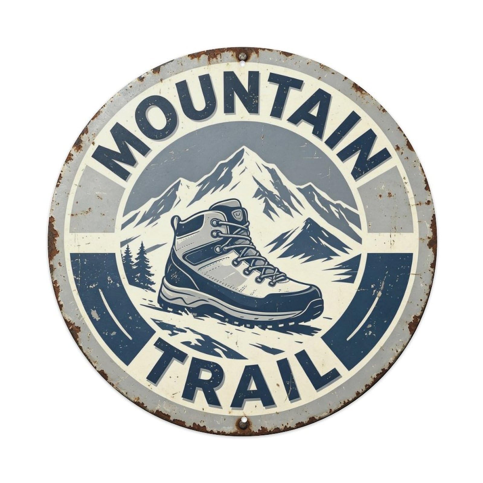 Mountain Trail Metal Tin Sign Plaque