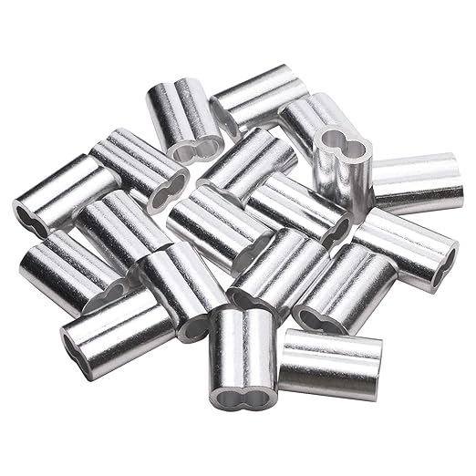 Penta Angel 20pcs Aluminum Crimping Loop Sleeve for 7/32" 1/4" Wire