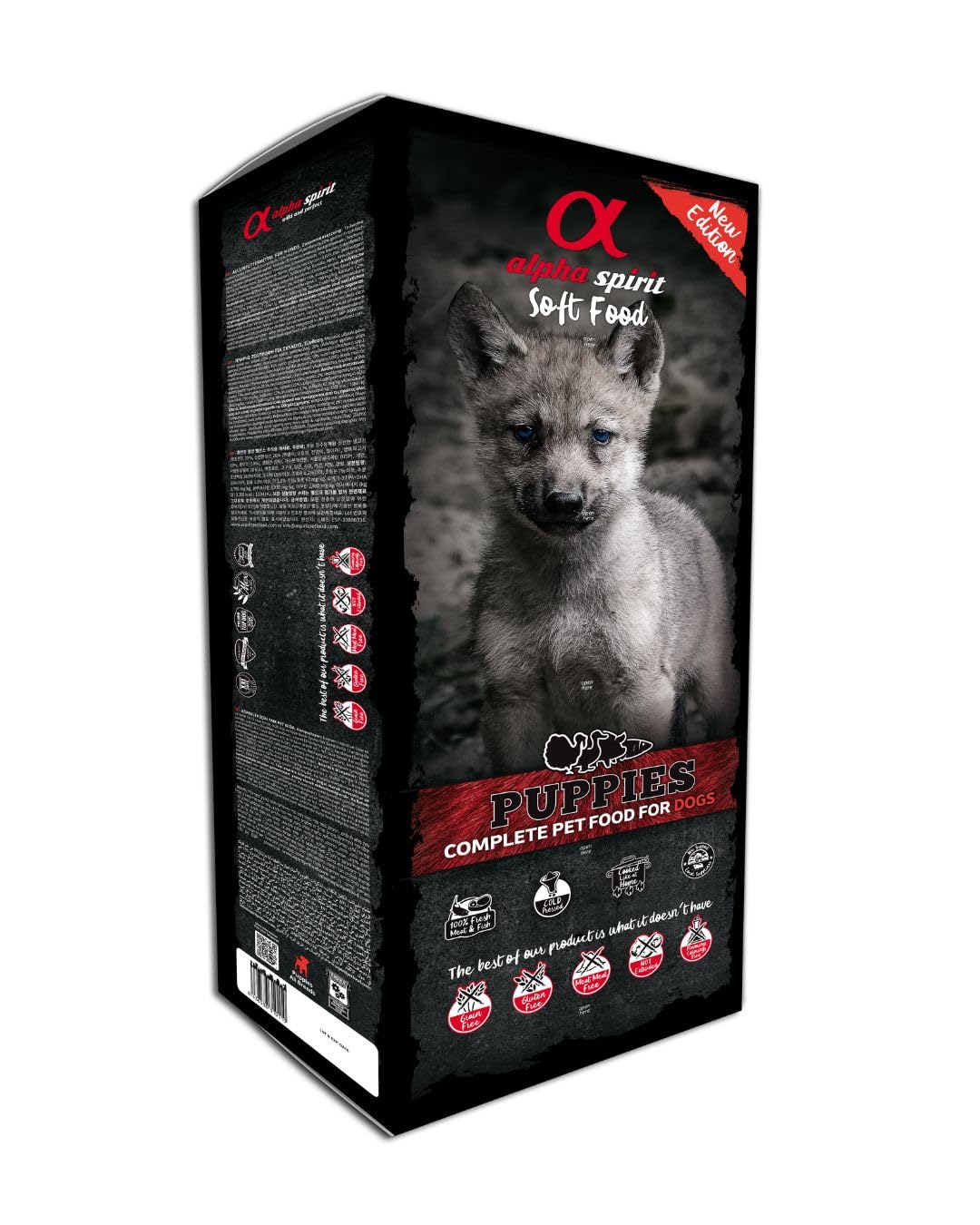 Alpha Spirit Complete Semi-Moist Dog Food for Puppies | Multi-Protein | Gluten Free | Grain Free | High Nutritional Values | Suitable For All Dog Breeds (9kg (Pack of 1))