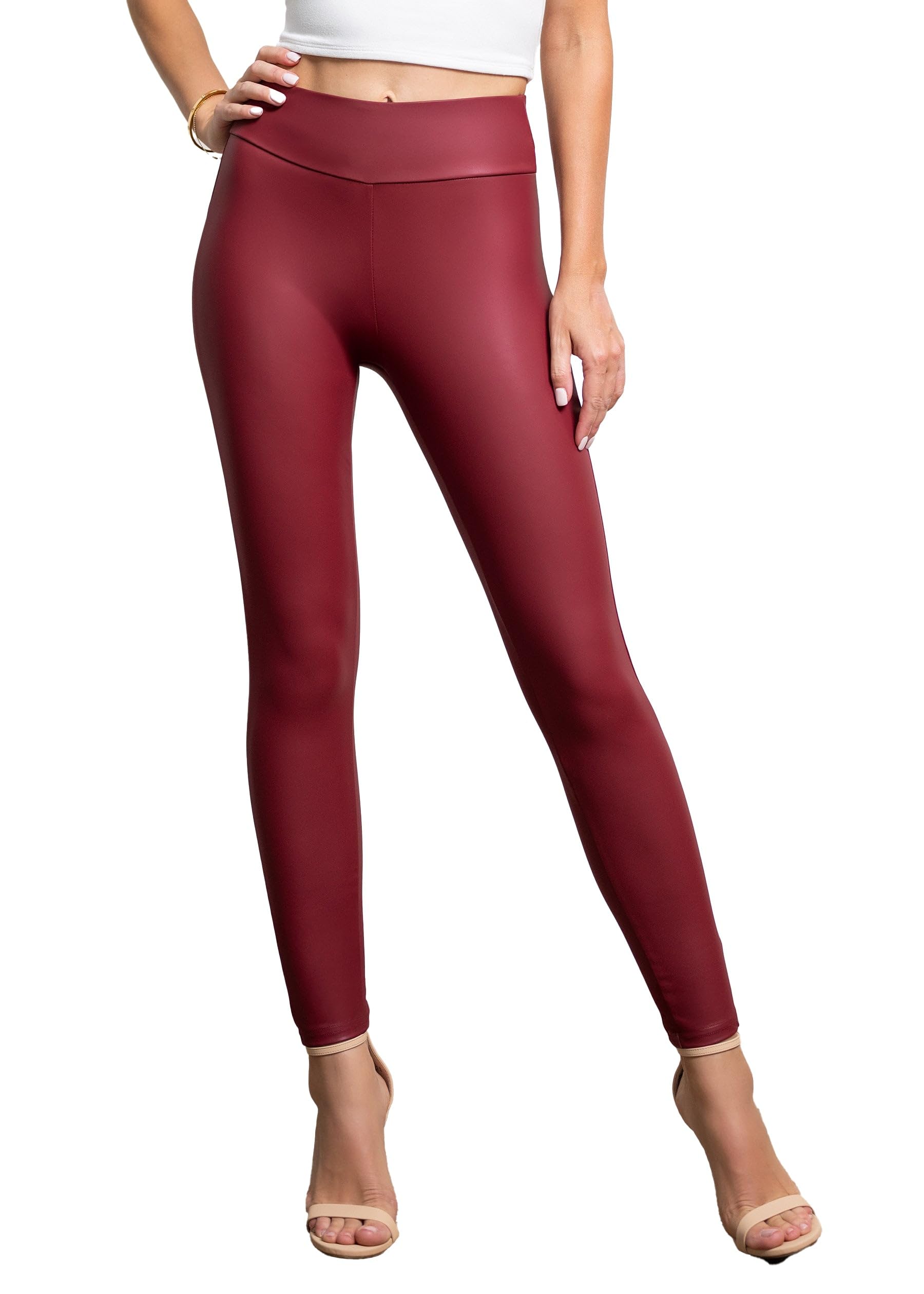 Conceited Leggings for Women in Luxe Velvet or Vegan Faux Leather - Available in Regular and Plus Size