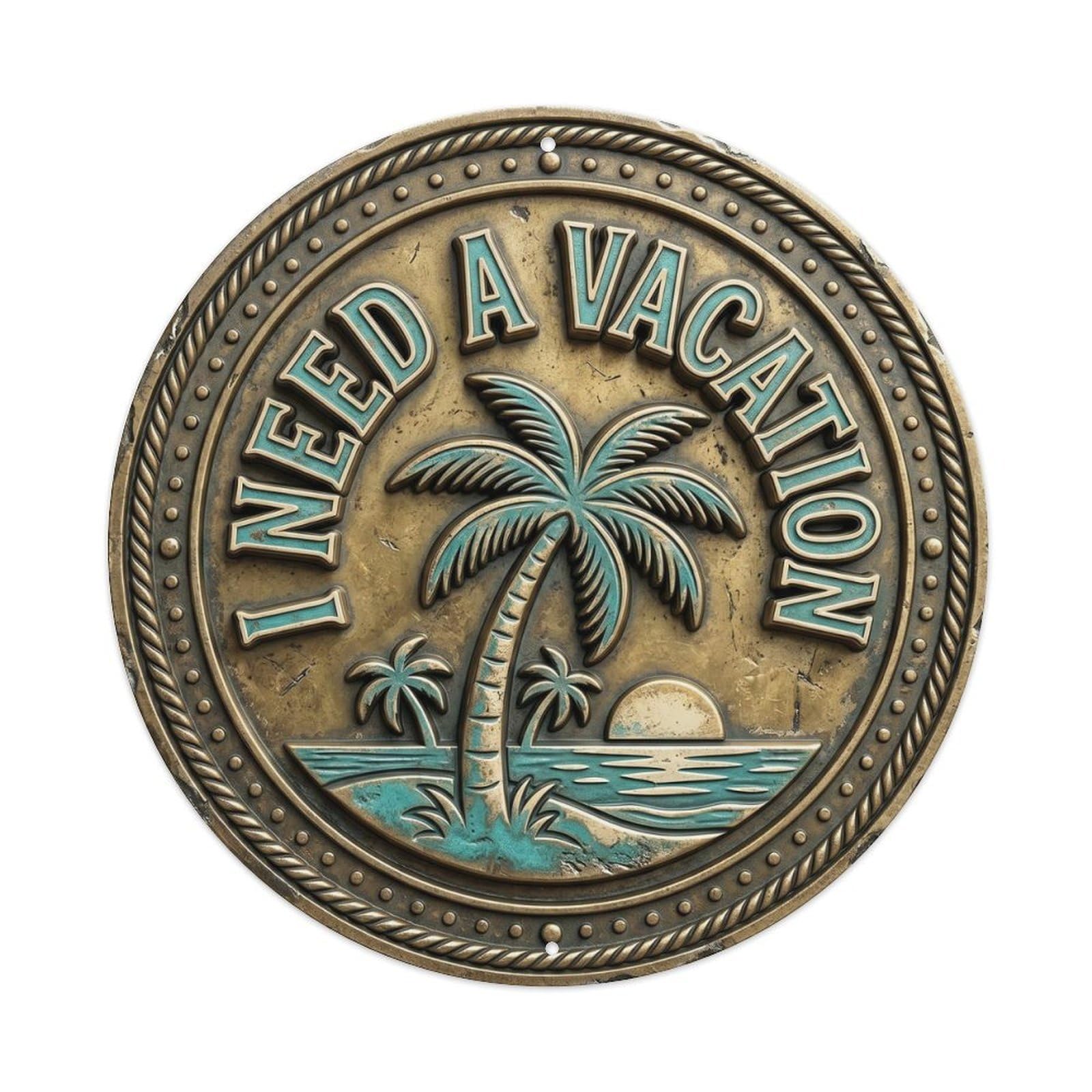 I Need A Vacation Vintage Indoor Display Retro Slogans Metal Tin Sign