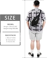 WATERFLY Antitolvaj Hátizsák Crossbody Válltáska Férfiaknak Nőknek 6