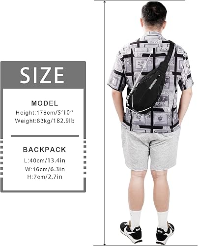 Miniatura 6 de Waterfly Mochila cruzada pequeña antirrobo para viajar en el pecho