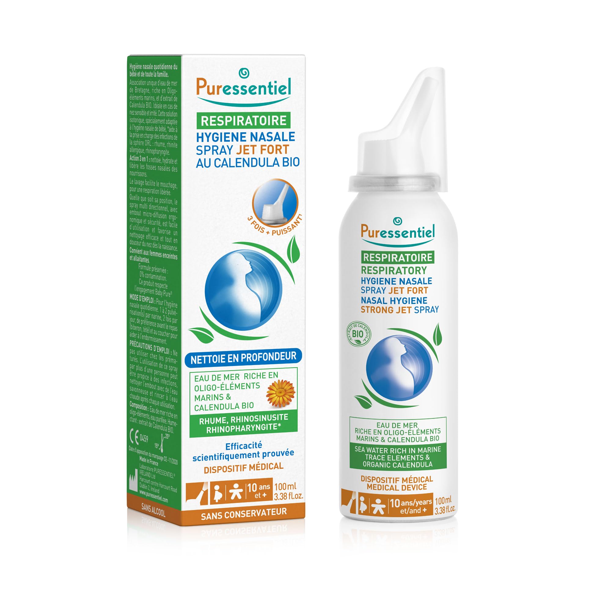 Puressentiel Respiratory Nasal Hygiene Strong Jet Spray 100ml 10 Years+