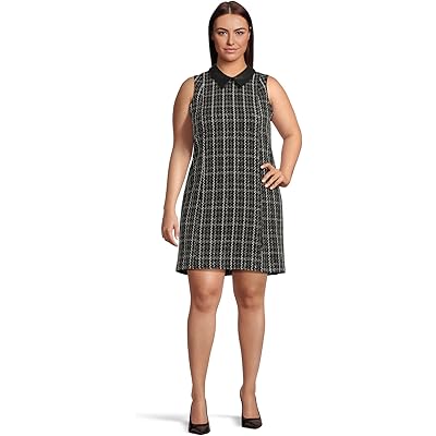 Платье Calvin Klein Sleeveless Tweed Sheath With Collar