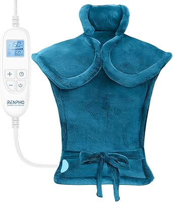 RENPHO Electric Heating Pad for Back Pain Relief, Birthday Christmas Gifts for Women Men Mom Dad Elderly, FSA Eligible Items Only List, Large Heat Pad for Neck Shoulders, 24"x33", ETL Certified, Gray