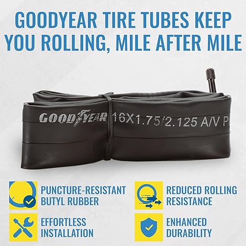 Miniatura 74 de Goodyear Tubo de bicicleta con caucho butílico - Tubos de bicicleta confiables para ciclismo premium