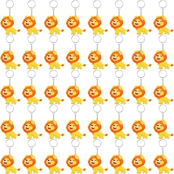 40 Pack Cute Roar Lion Keychains, Lion Backpack Keyrings, Lion Gift Keychains for Lion Lovers