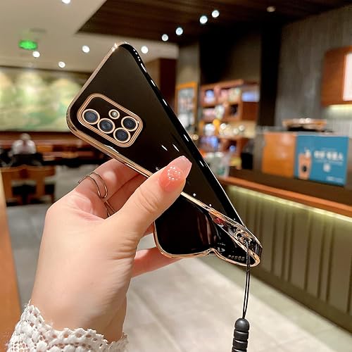 Miniatura 7 de KuDiNi Funda para Samsung Galaxy A51 5G (no para 0.14oz) para mujer, funda protectora de TPU suave y transparente con correa de soporte para Galaxy