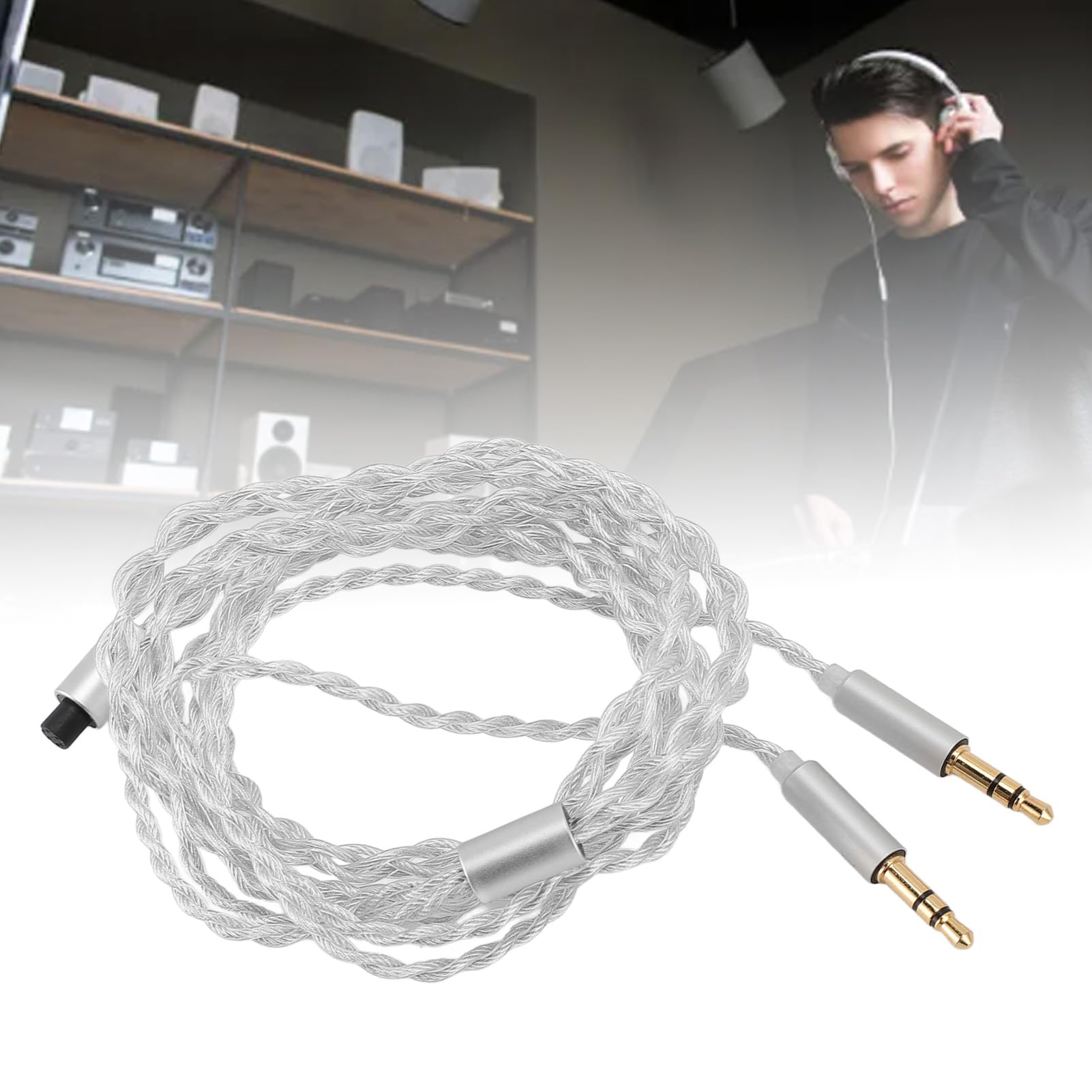Kopfhörer-Splitter-Kabel, 1,2M, 3,5 Mm Audio-Stereo-Y-Splitter, Aux-Verlängerungskabel, 3,5 Mm Stecker auf 2,5 Mm, 3,5 Mm, 4,4 Mm Buchse, Dual-Kopfhörer-Klinken-Adapter für