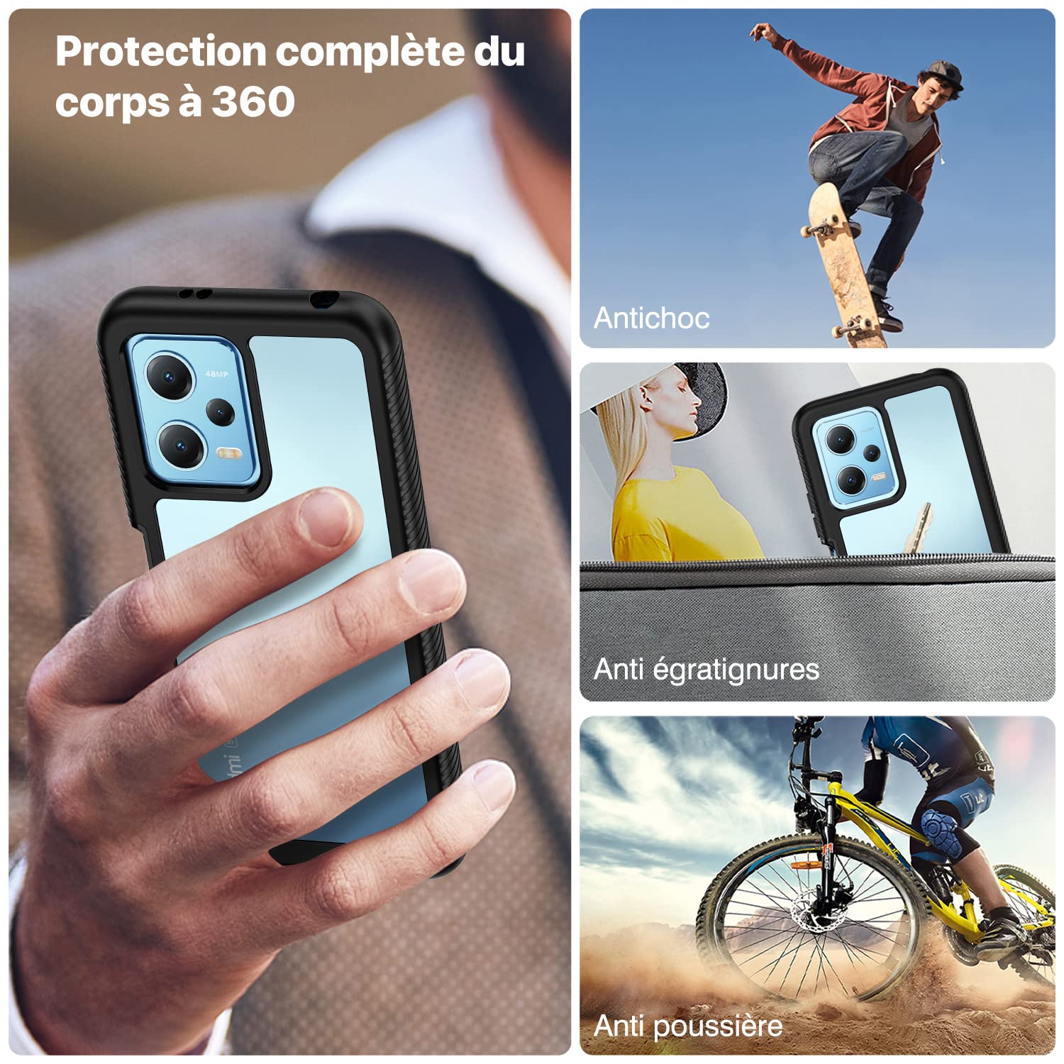 Coque Pour Xiaomi Poco X5 / Redmi Note 12 5G, Housse Anti-rayures Avec