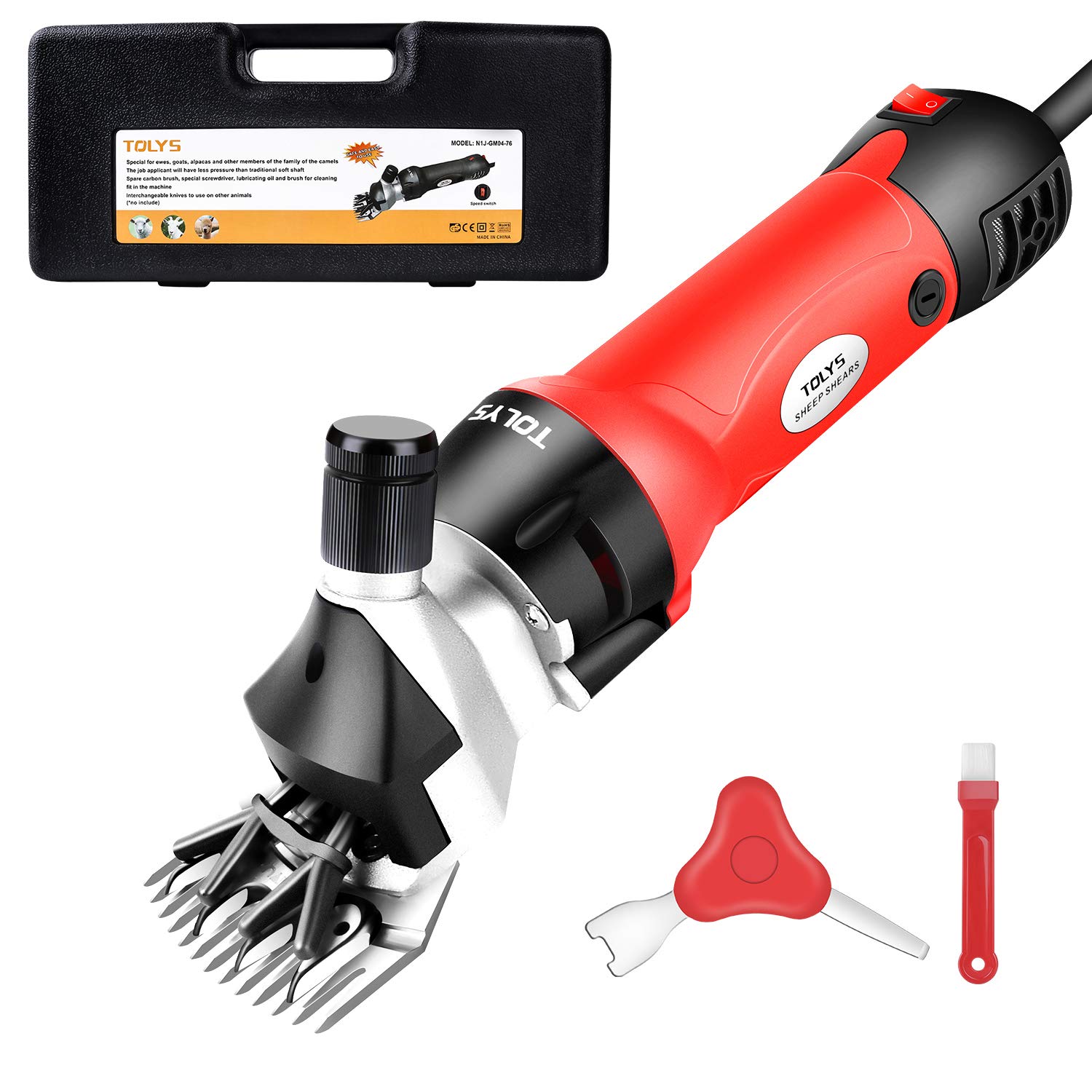 Buy TOLYS 380W Electric Sheep Shears, Portable Sheep Clippers with 6 Speed,Electric Goat Shears