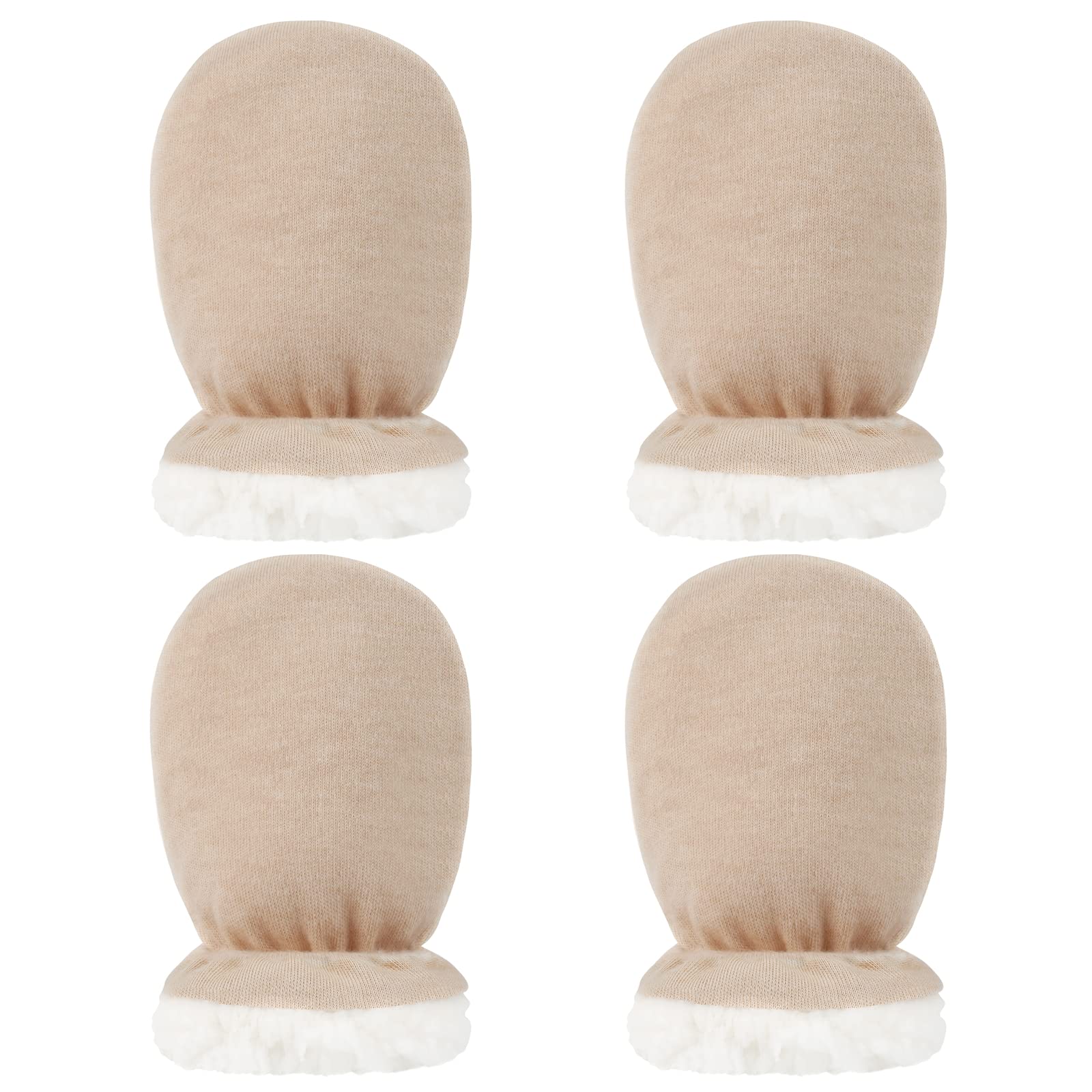 Hicdaw 2 Pairs Baby Mittens Newborn Mittens Fleece Lined Baby Gloves 0-18 Months Baby Boys Girls Winter Warm Toddler Mittens