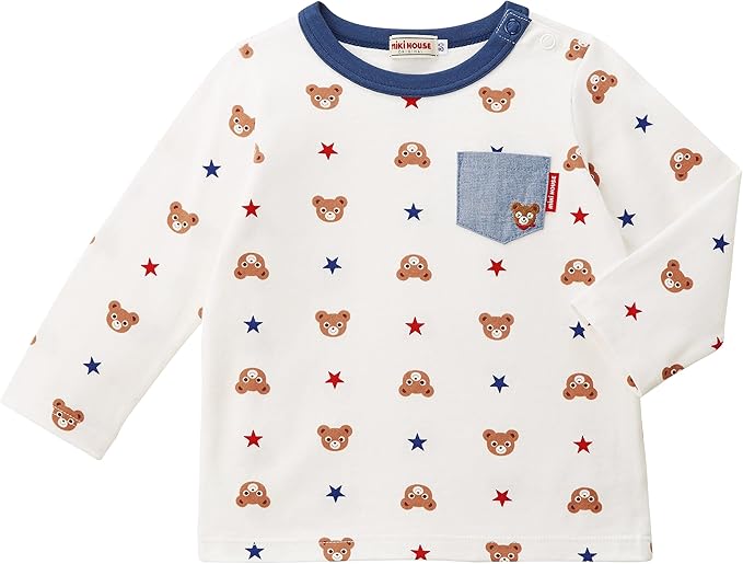 Amazon.co.jp: [ミキハウス] Tシャツ 長袖 総柄 プッチー 男の子 