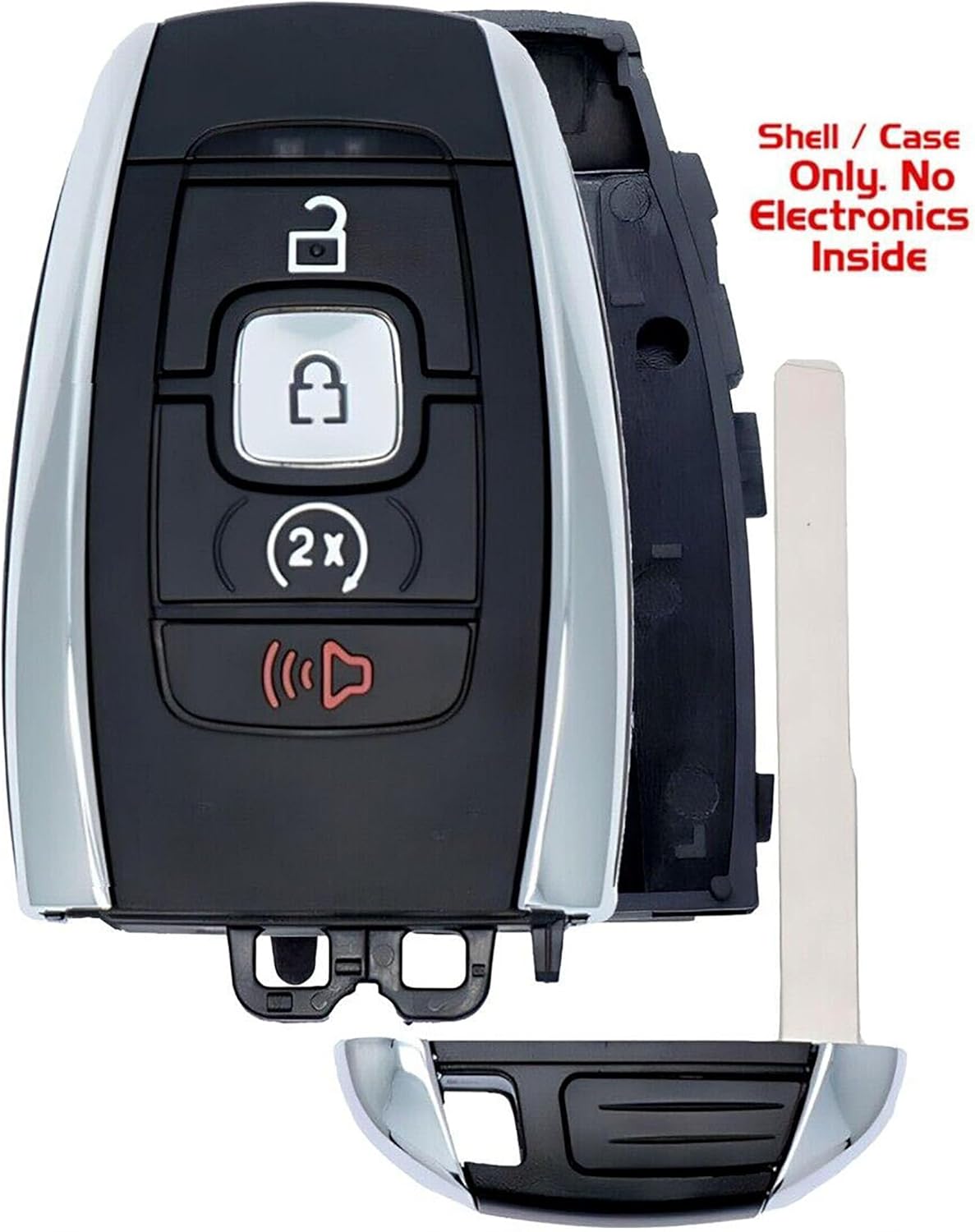 1x New Replacement Key Fob Remote Shell / CASE Compatible with & Fit for Lincoln Vehicles - MPN M3N-A2C94078000-04 (NO Electronics or Chip Inside)