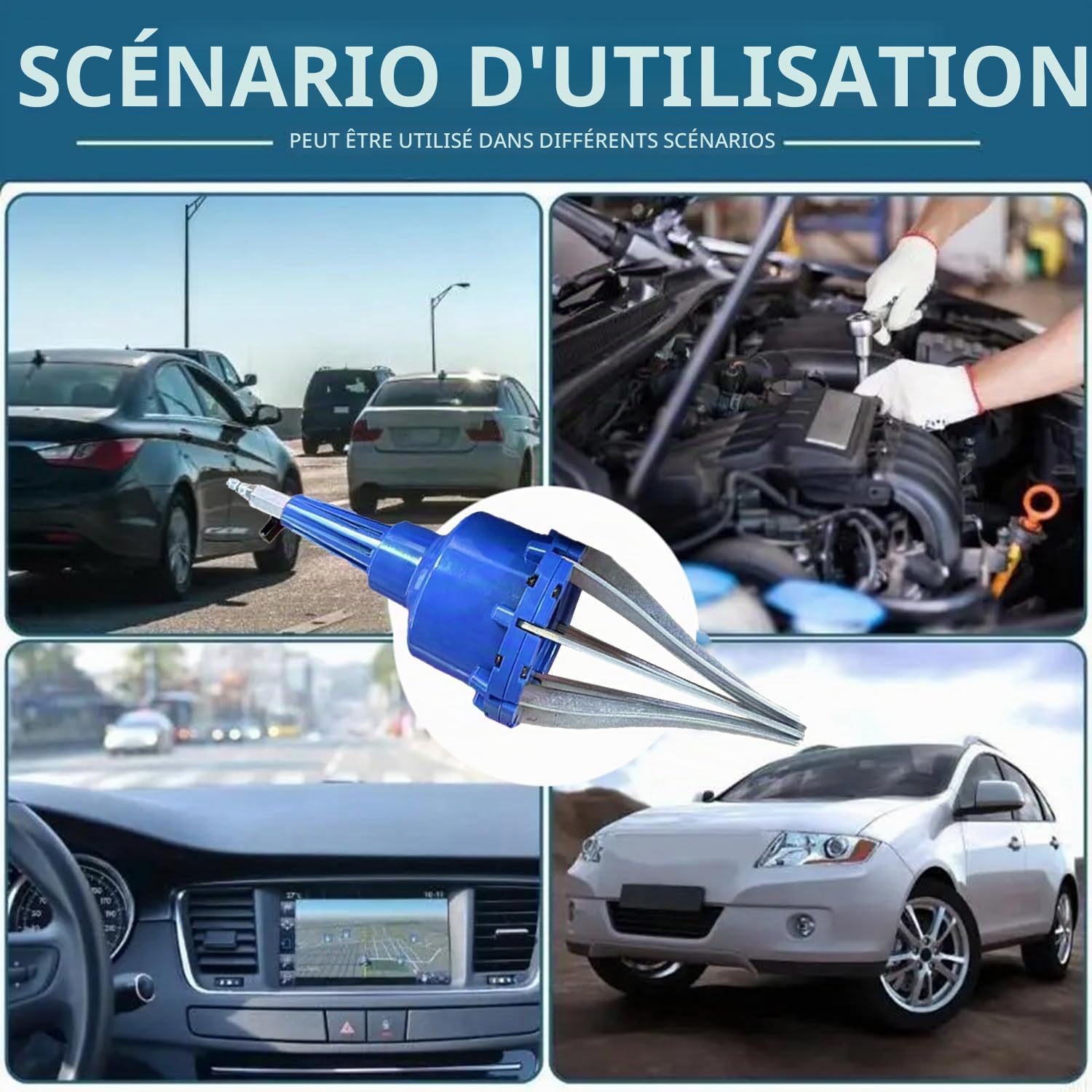 Expandeur Soufflet De Cardan,Outil Soufflet De Cardan Pneumatique,Outil Remplacement Automobile,Montage Soufflets De Joints Universels,Pour La Réparation Des Essieux De Voiture,20-120 Mm(Bleu)