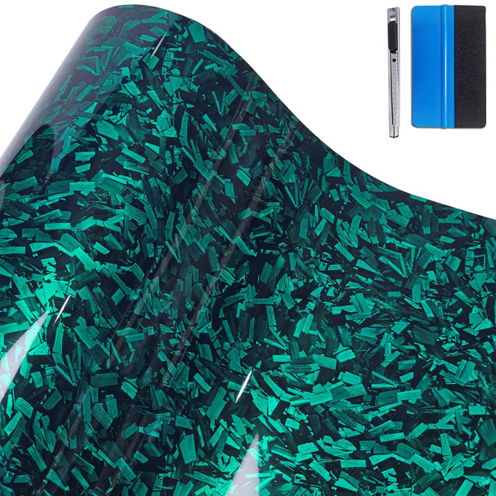 NewL - Adhesivo de Vinilo Azul Brillante de Fibra de Carbono Forjado, con liberación de Aire, sin Burbujas, calcomanía autoadhesiva para Coche, Moto u Otro vehículo (50 x 100 cm) — view 17