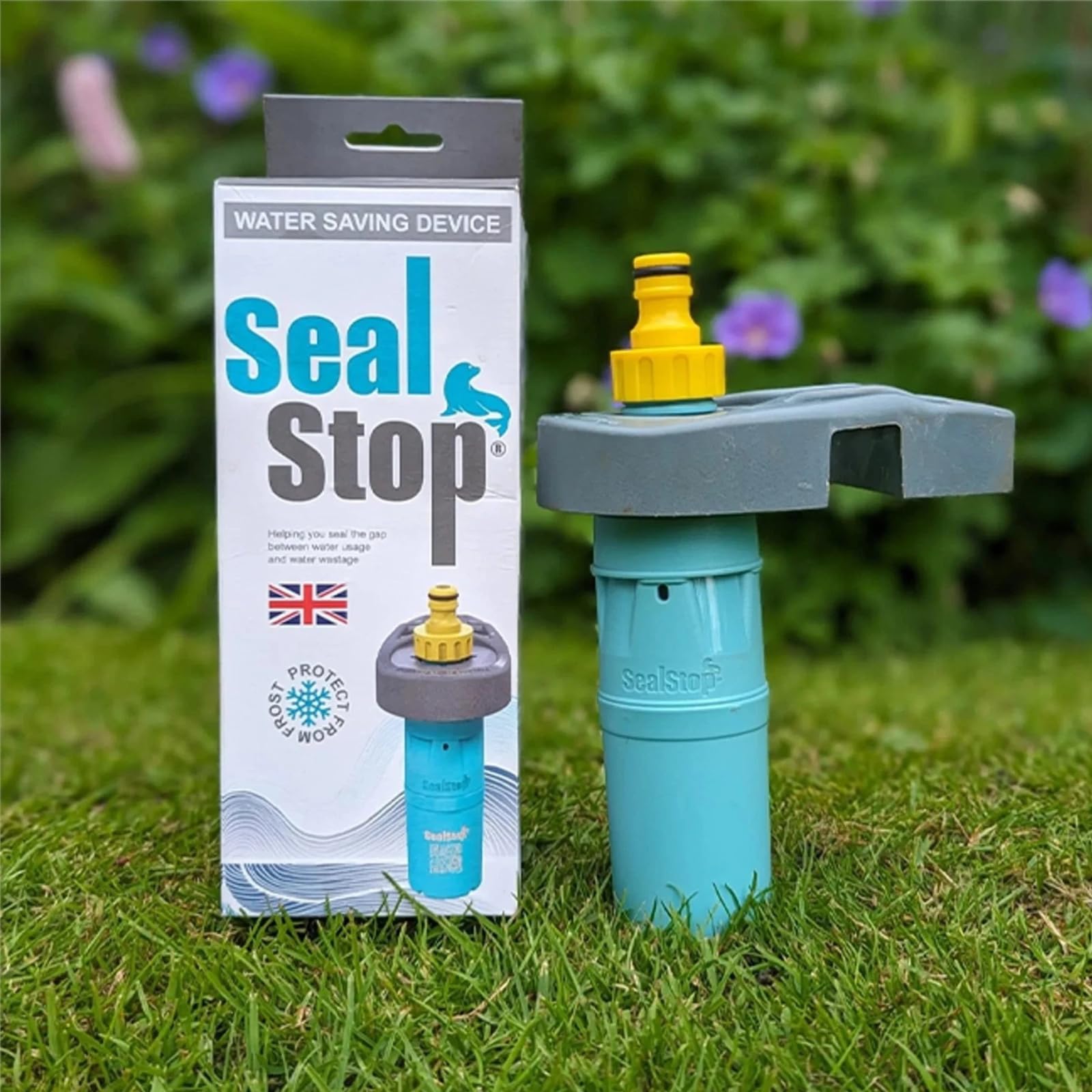 SealStop, valvola di arresto automatica dell'acqua per tubo flessibile, dispositivo di prevenzione del troppopieno, attacco per tubo flessibile che consente di risparmiare acqua, interrompe il