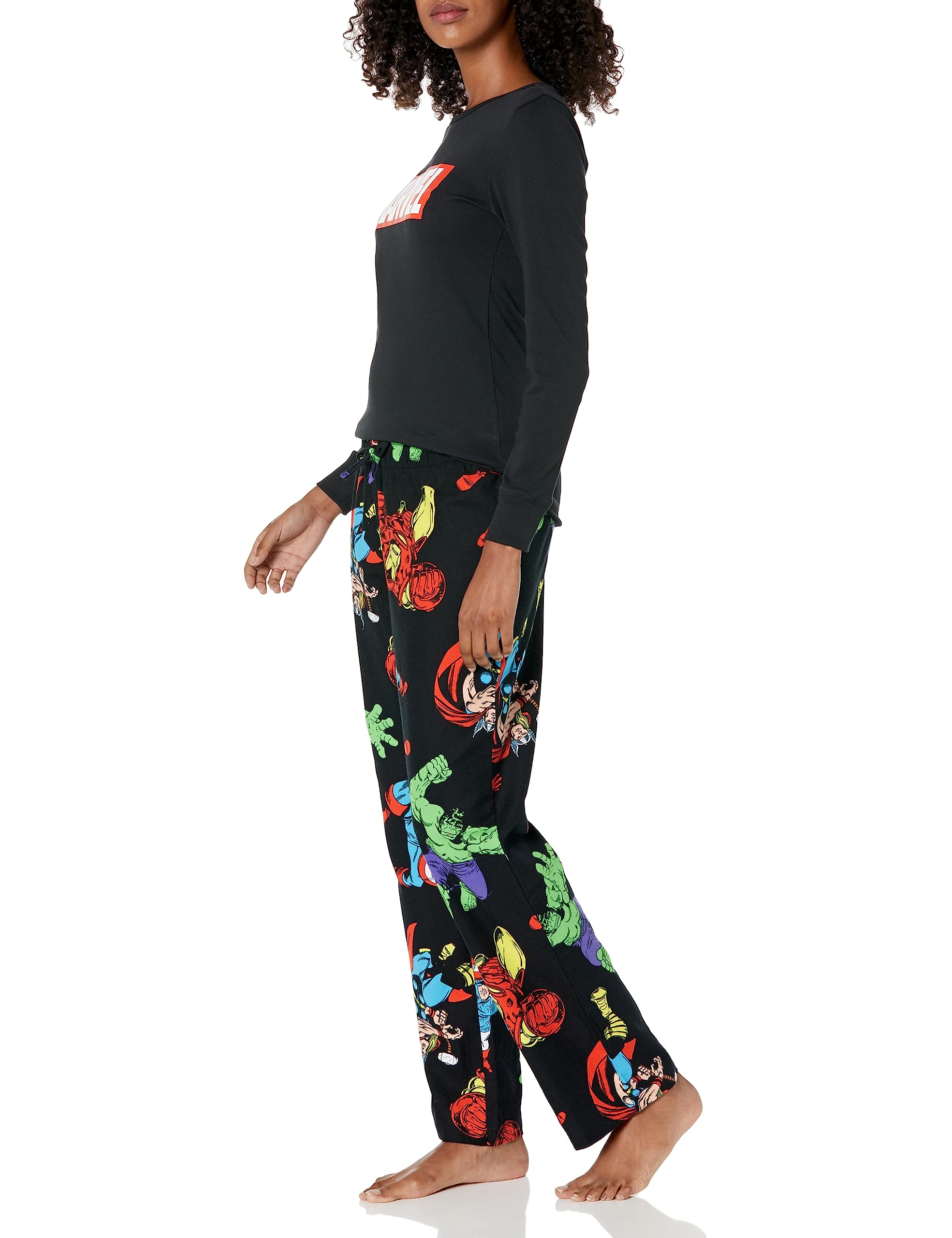 Amazon Essentials Disney | Marvel | Star Wars Set da Notte Pigiama in Flanella Donna