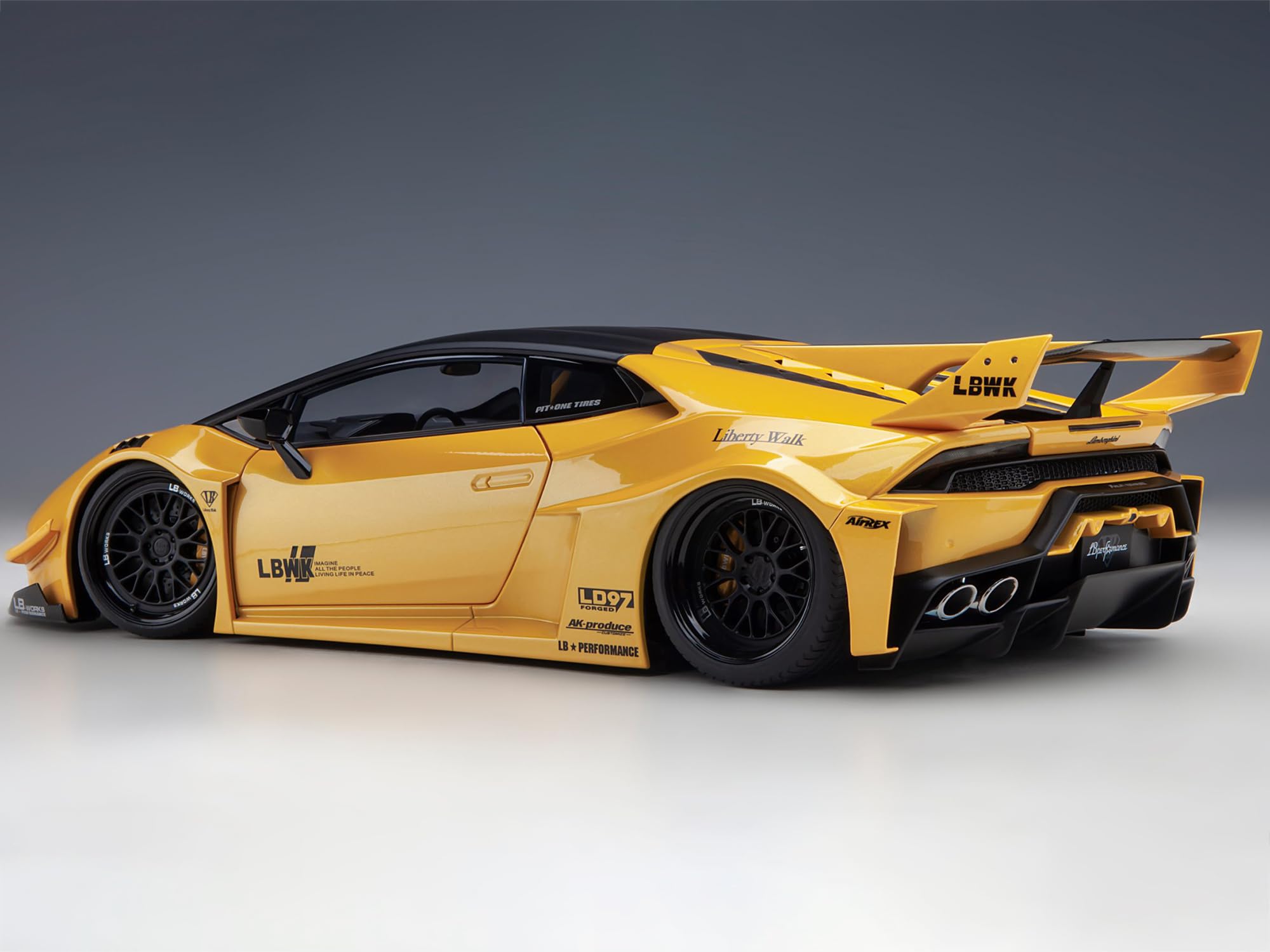Amazon.com: Lambo Huracan GT LB-Silhouette Works Yellow Metallic
