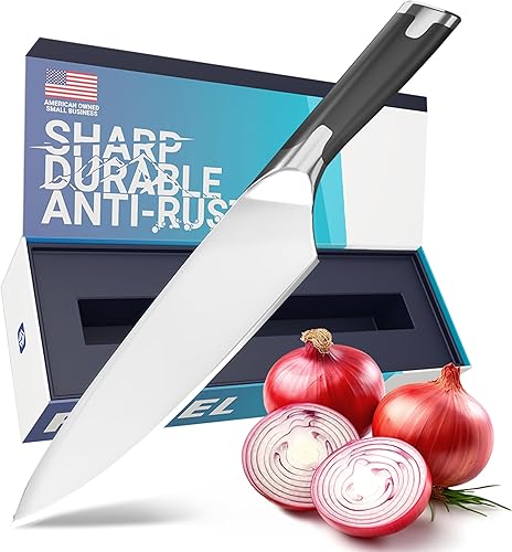 Cuchillo de chef de 8 pulgadas, cuchillo de cocina afilado de acero inoxidable de alto carbono, grado profesional para cocinar, regalo para chefs