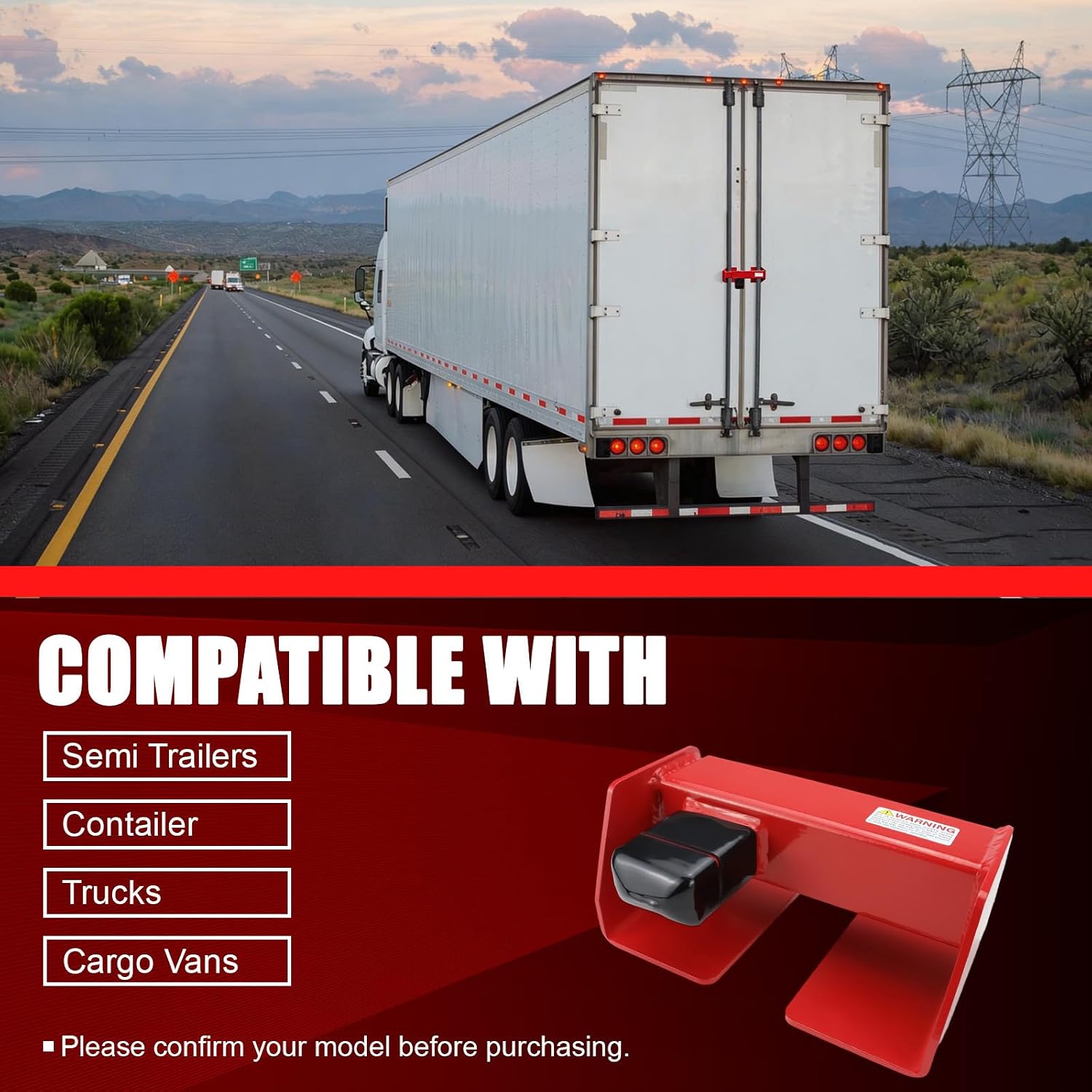 FEXON Heavy Duty Anti-Theft Cargo Door Equipment Shipping Container Combination Lock Compatible with Semi Trailers Container Trucks Cargo Vans