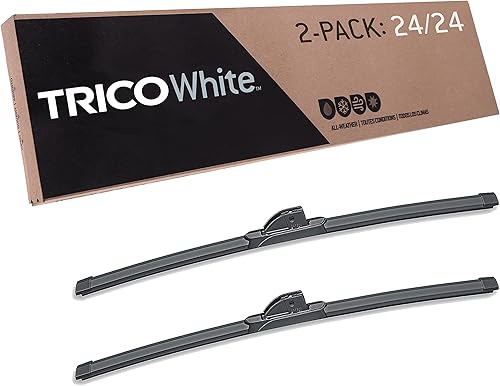 TRICO White - Juego de 2 limpiaparabrisas de repuesto para automóvil, de 24 pulgadas, para clima extremo, para invierno, para mi automóvil