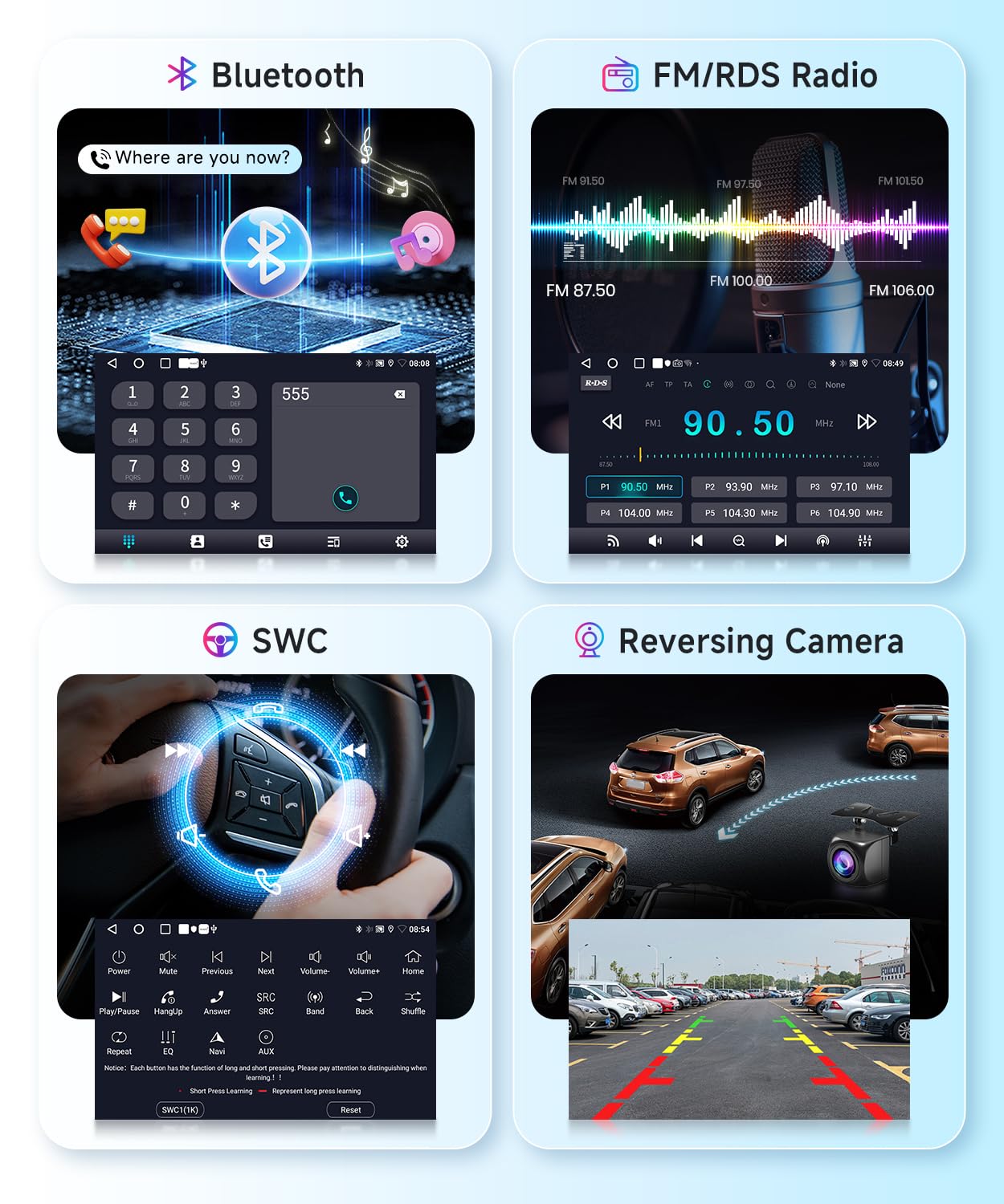 VECHTEL Autoradio 2G+64G Android 15 per Audi A4 2002-2008, 9" HD 2.5D Schermo Tactile Stereo Auto co Carplay Android Auto senza Fili GPS Wi-Fi USB Bluetooth Radio FM RDS Retrocamera