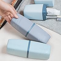 Vista 6 de 2 PCS Travel Toothbrush Case, Portable Multifunctional Toothbrush Holder, Toothbrushes Toothpaste Separate Storage Wash Cup for Business Trip