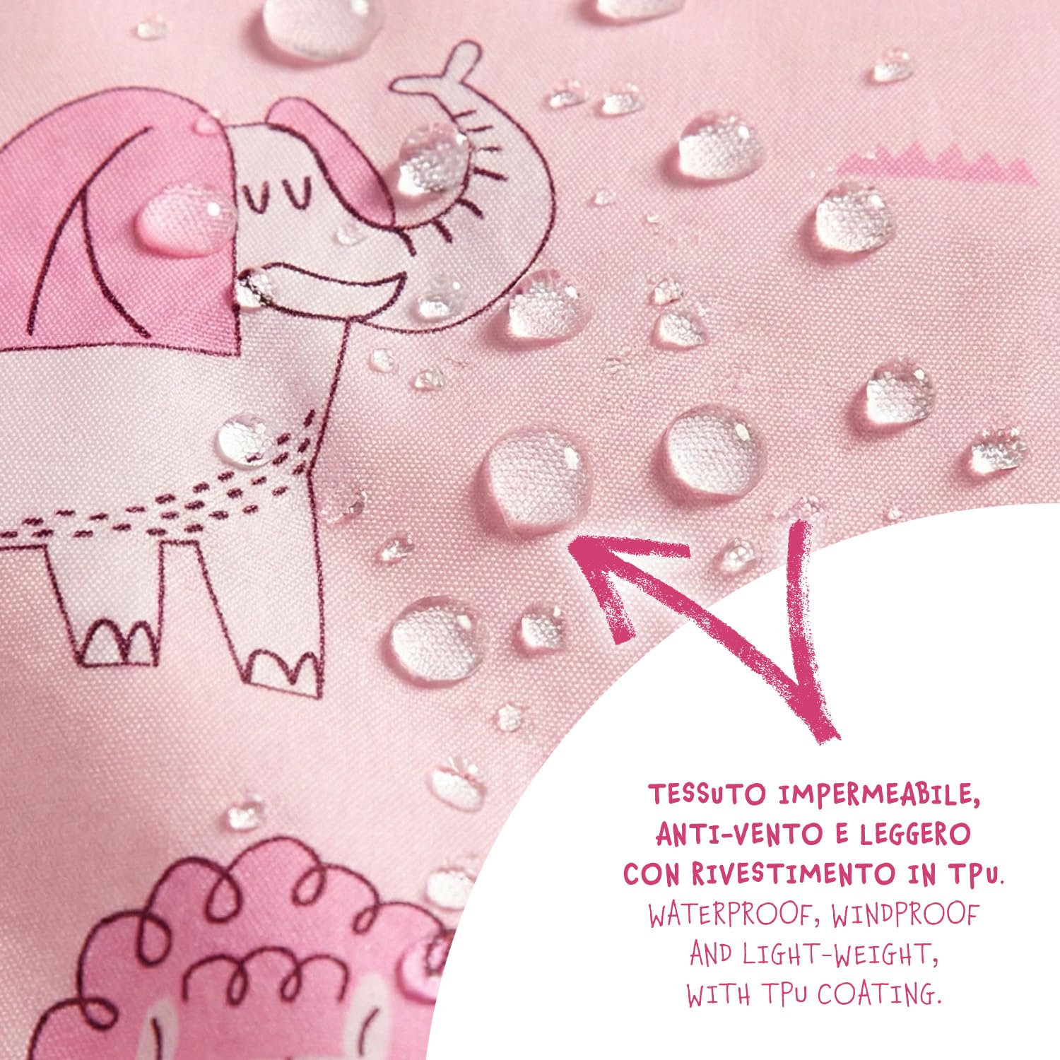 PERLETTI Combinaison de Pluie Enfant Imperméable - Veste Vetements Pluie à Capuche Garçon Fille Résistant Lèger avec Bandes Réfléchissantes