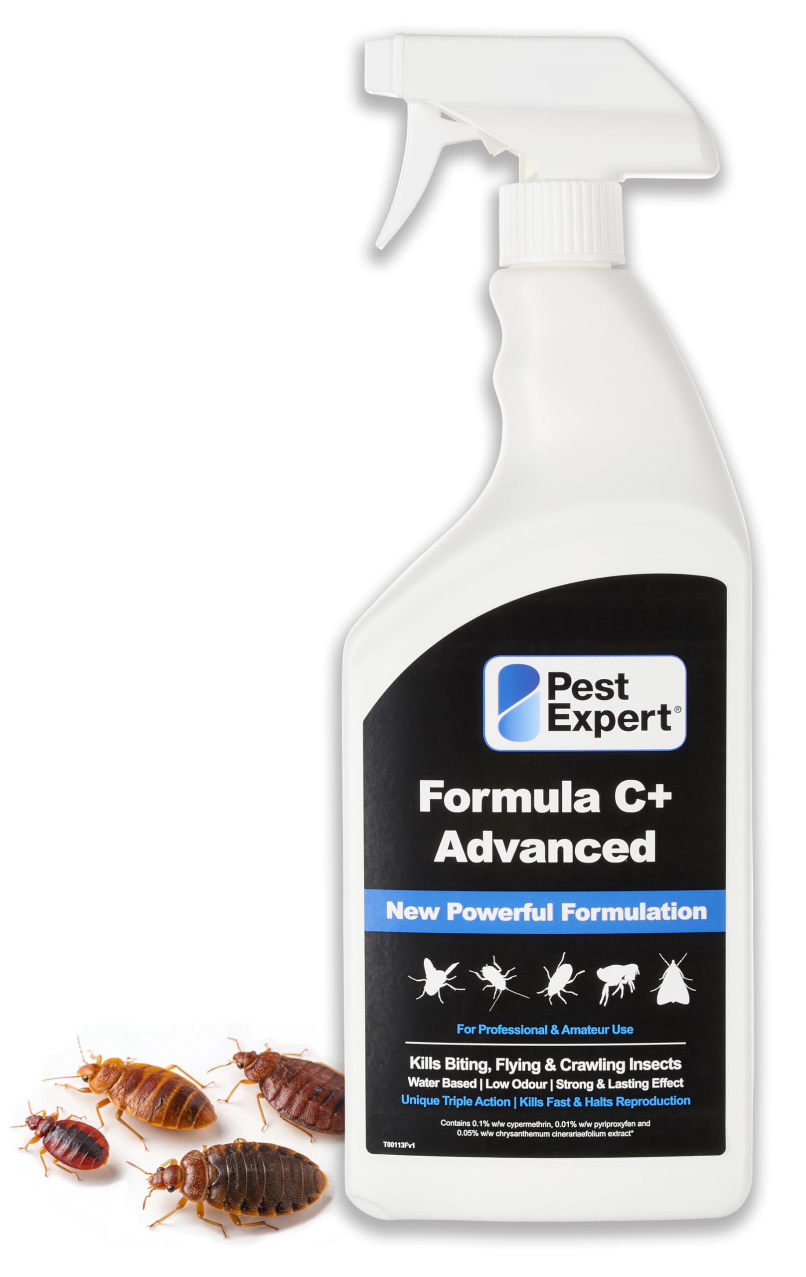 Bed Bug Killer Spray Treatment 1Ltr - Formula ‘C+’ Advanced Maximum Strength Bed Bug Spray, Fast-Acting & Long-Lasting Control, Professional Strength for Approved Amateur Use