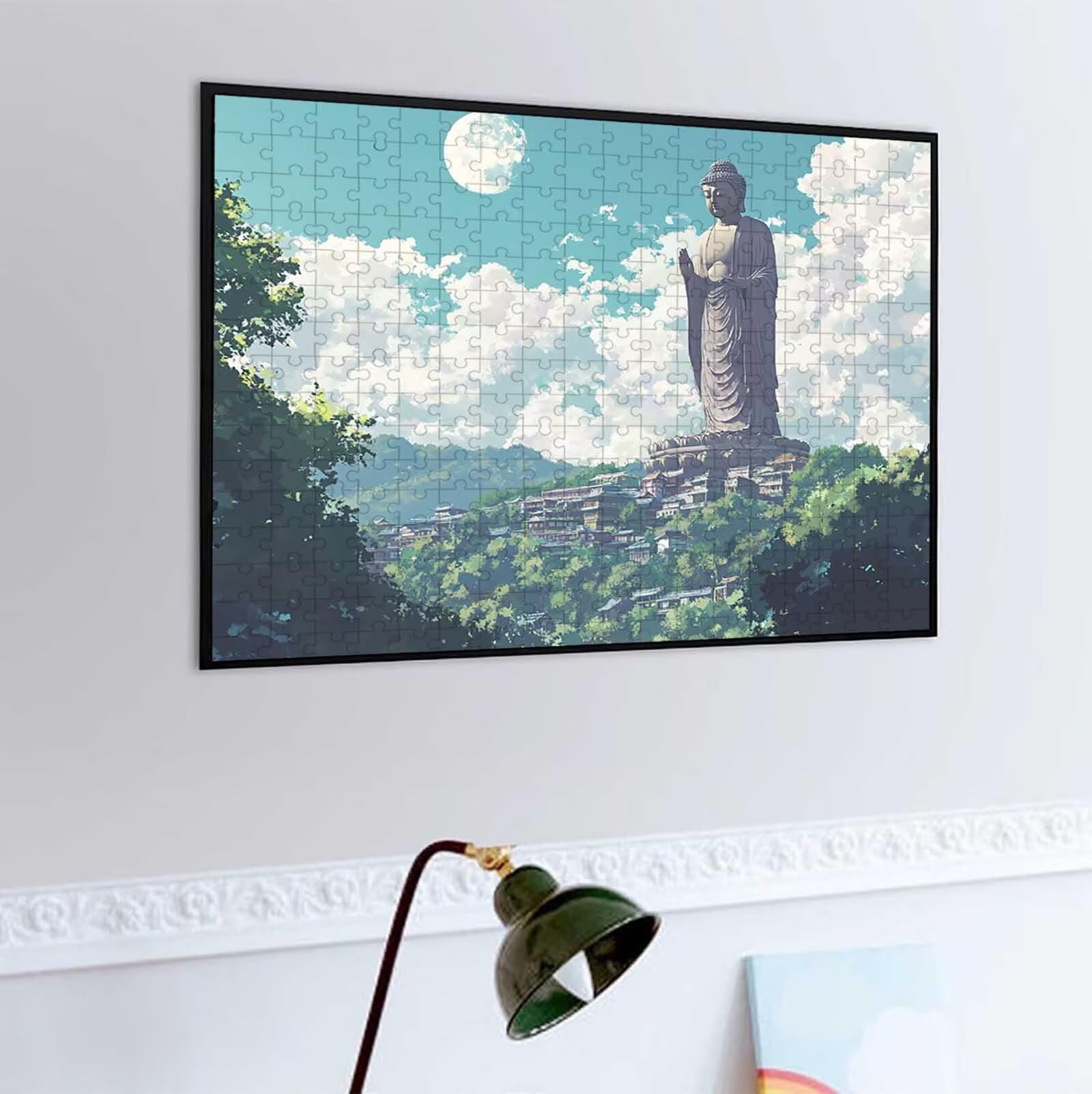 1500 Pezzi di Puzzle, Cielo blu 1500 Pezzi di Puzzle per Adulti, Regalo Anniversario, Regalo Natale, Decorazione Della Casa, Prevenzione Della Degenerazione Cerebrale Negli Anziani PjY1012 H-O
