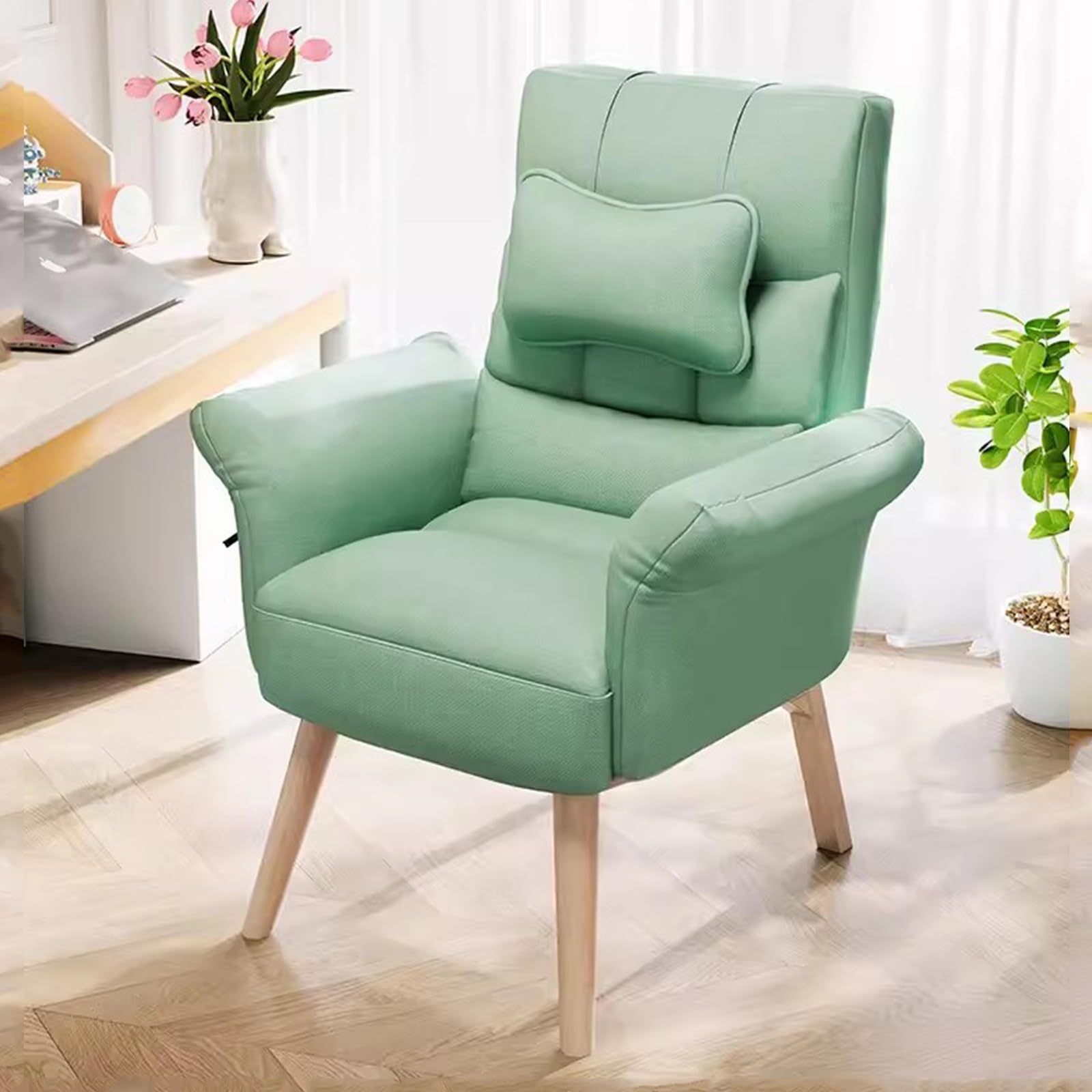 METTEOR Cuter Chair Adjustable High Back Recliner Modern Living Room Sofa Chair Office Chair with Lumbar Support table Armrests for Home and Work (Mint Green/a Einheitsgr??e)