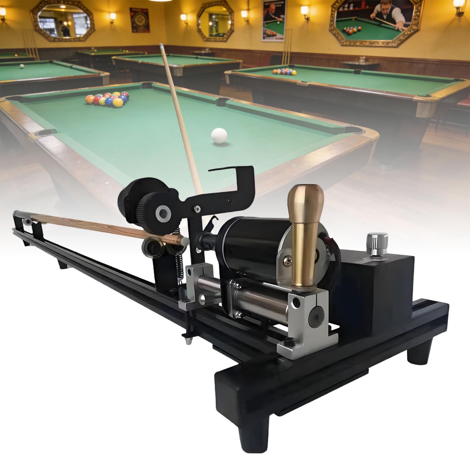 Ymnogjie Billiard Cue Repair Machine,Essential Snooker Cue Maintenance Tool for Tip Clamp Fixing,Straightening,Leather Replacement