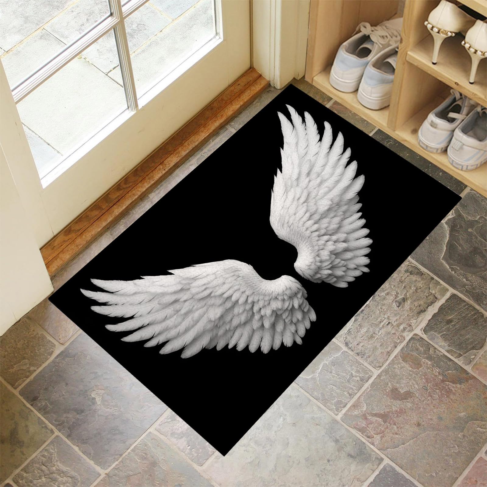 Tapis entrée intérieur contre les glissades paillasson lavable 80x120cm