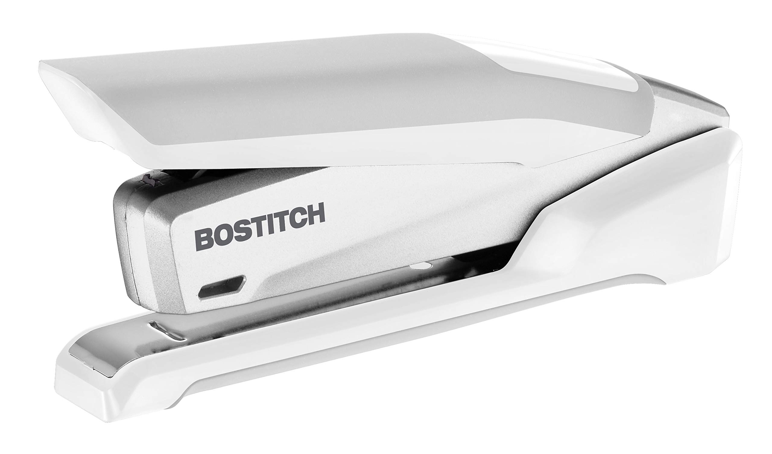 Bostitch inPOWER+28 Executive Stapler - 3 in 1 Stapler - One Finger, No Effort, Spring Powered Stapler, White/Gray (1180)