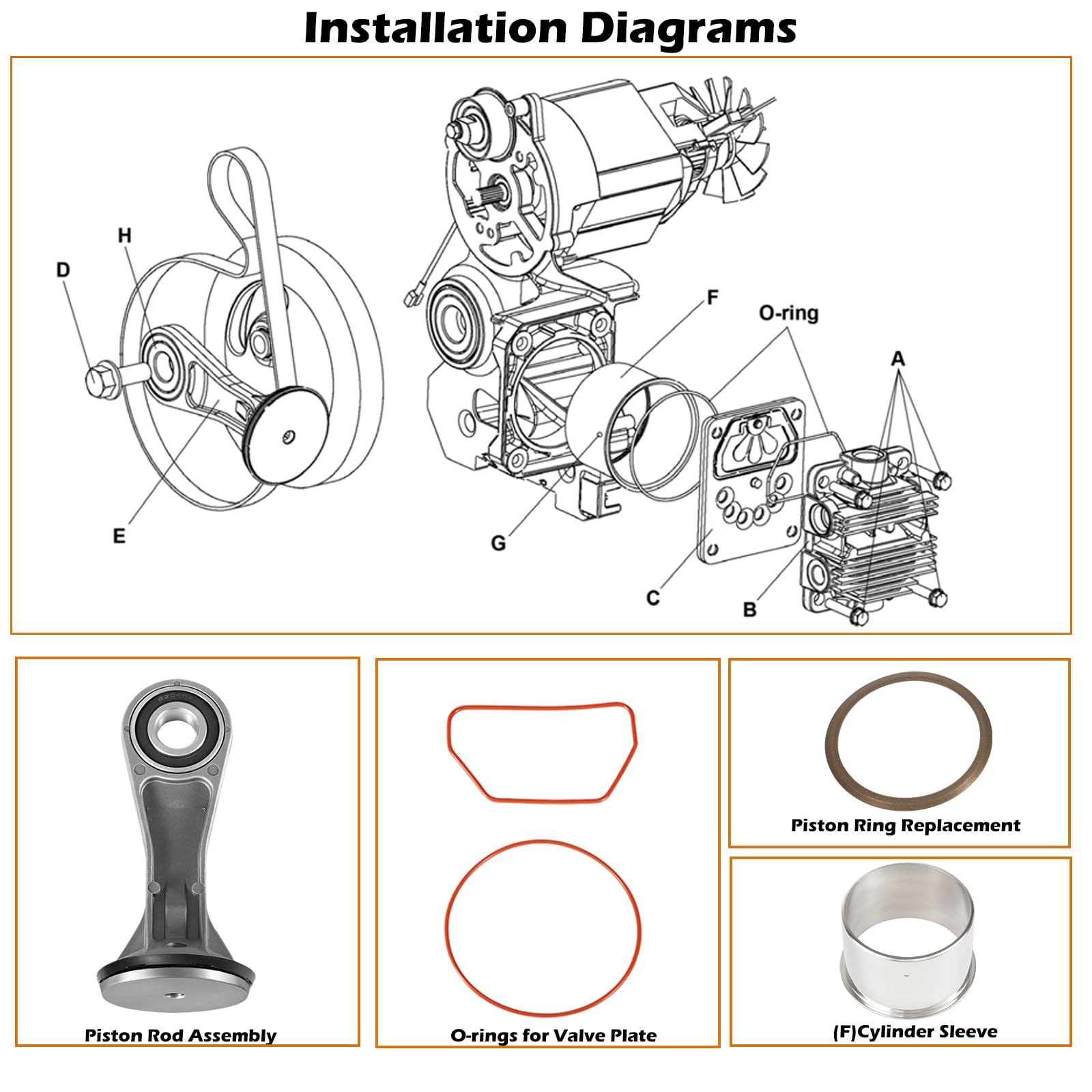 Amazon.com: N038785 Air Compressor Connecting Rod Kit for 